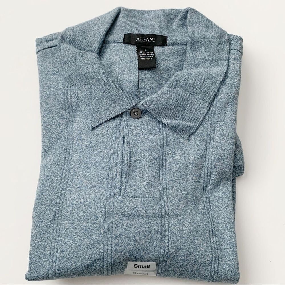 Alfani Blue Polo Shirt Men's Small BNWT - Picture 2 of 6